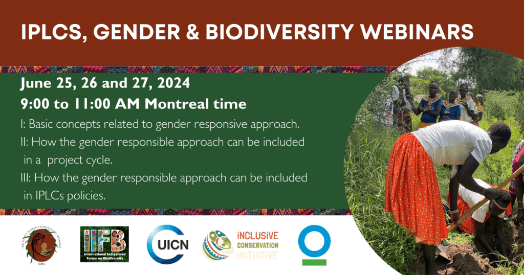 IPLCs, gender & Biodiversity Webinars