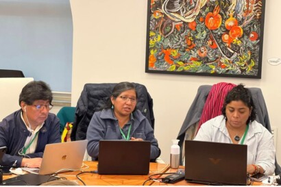 IIFB prep meeting at COP16.2. Photo Credit: Alice Mathew for IIFB. Rome, February 2025.